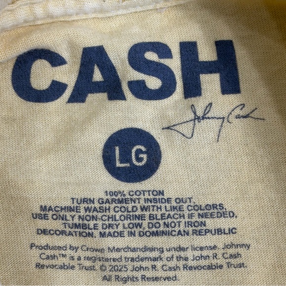 Johnny Cash Nashville TN Graphic Tee - Yellow - Picture 3 of 6